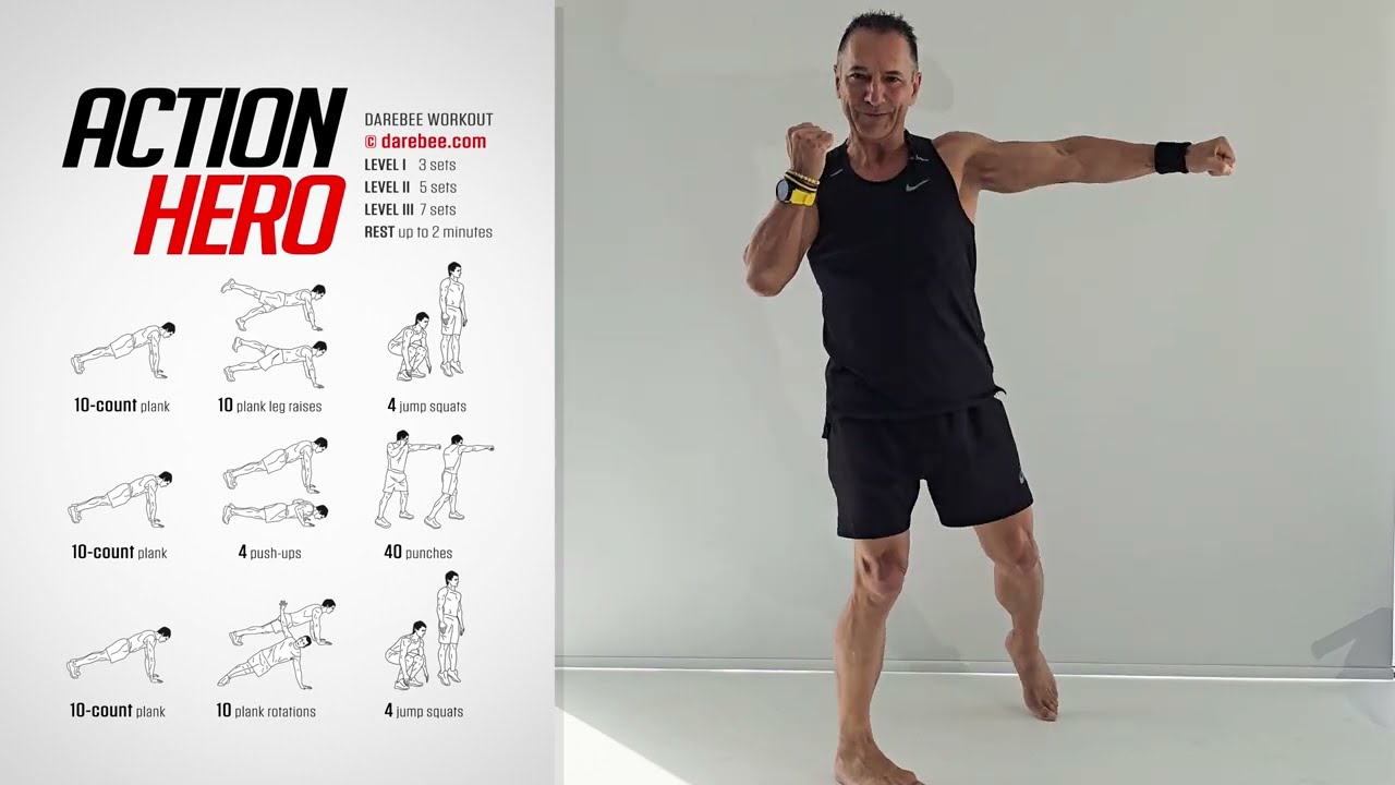 Action Hero Workout [ FULL ] [ TOTAL BODY STRENGTH ] [ 34 MIN ]