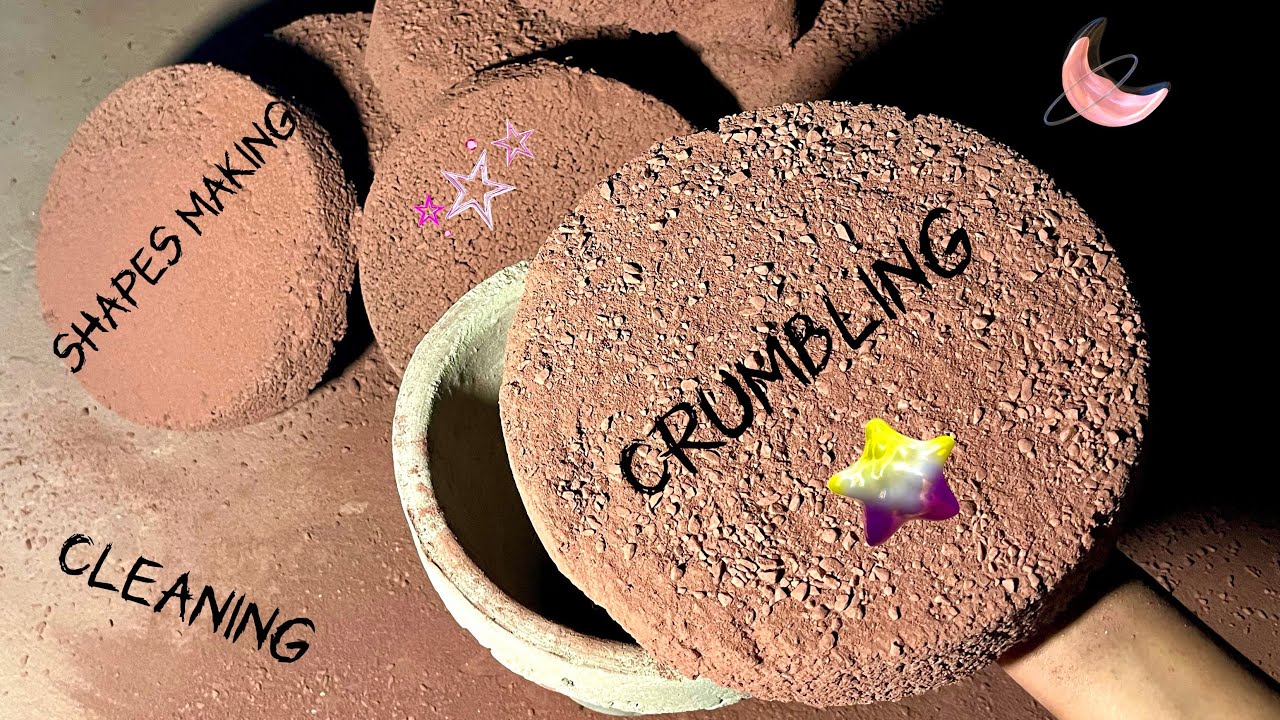 ASMR | New | Nightshoot | All in One Vlog of Grainy Reddirt | Cleaning Crumbling shapes making 