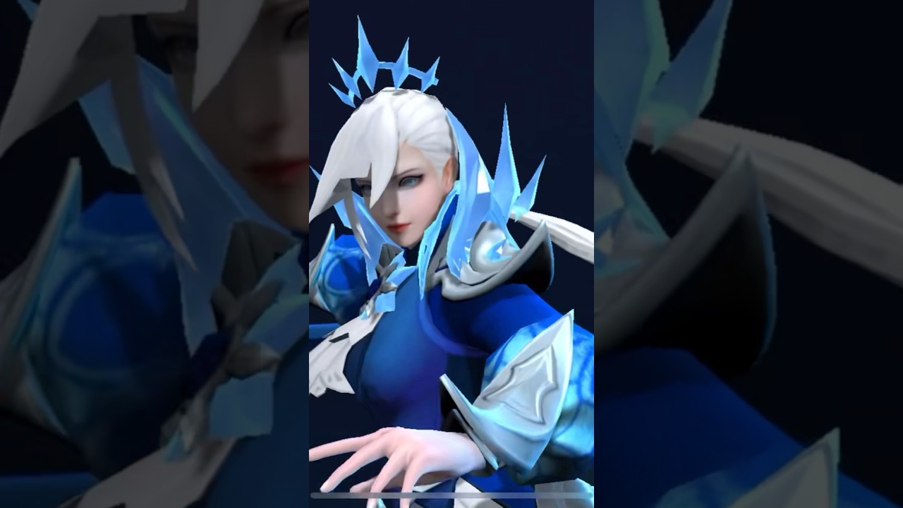 Карточка персонажа из Mobile Legends Bang Bang: Сильванна - Королева Мороз, пробный скин, 16 февр...