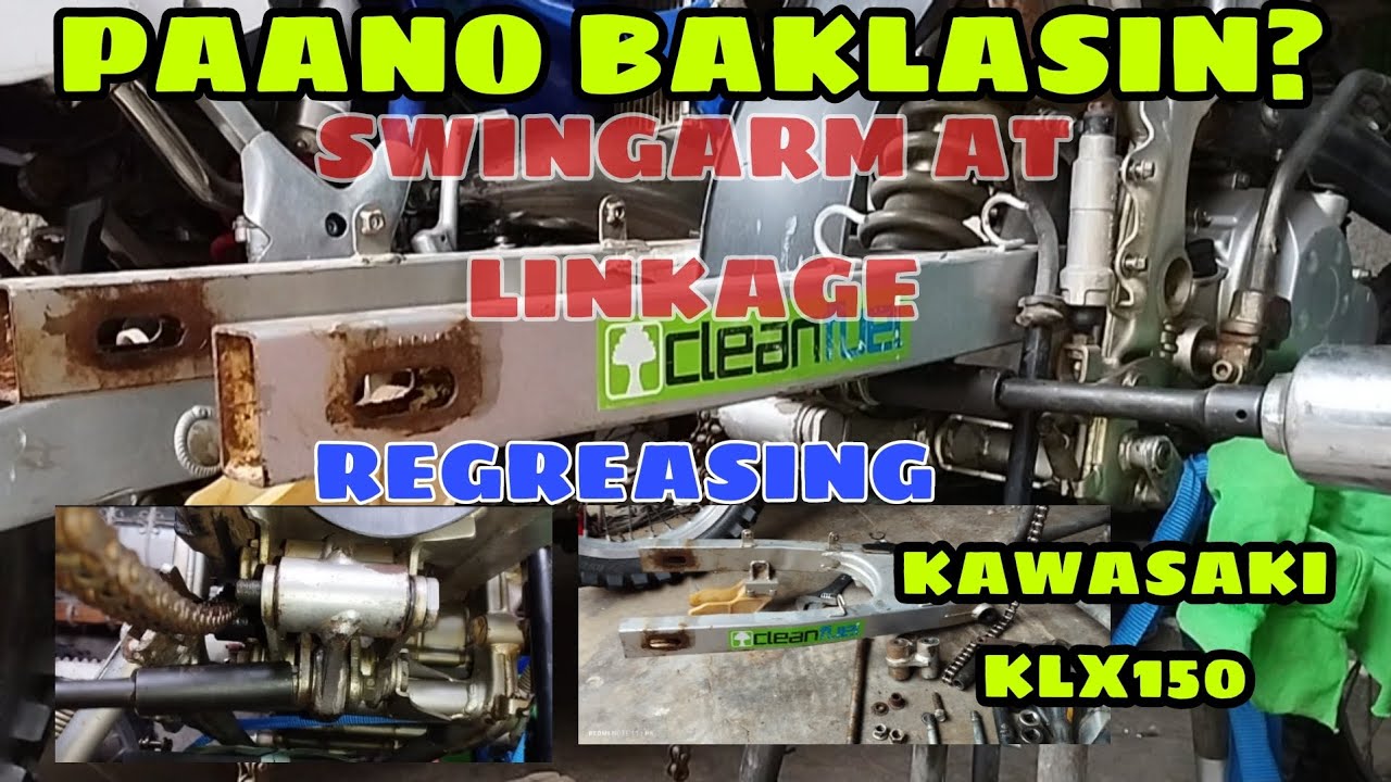 How to remove swingarm and linkage | Regreasing | Kawasaki KLX150