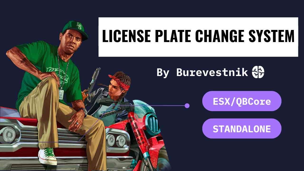 GTA 5 | License plates system | FiveM | ESX | Standalone