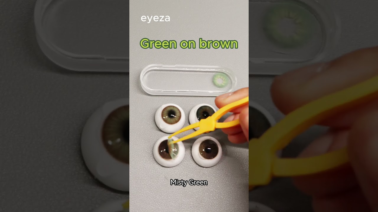 New green style on dark eyes! 💚 4 pairs for just $49! 🌟Link in bio ✨  #lenses #contactlense