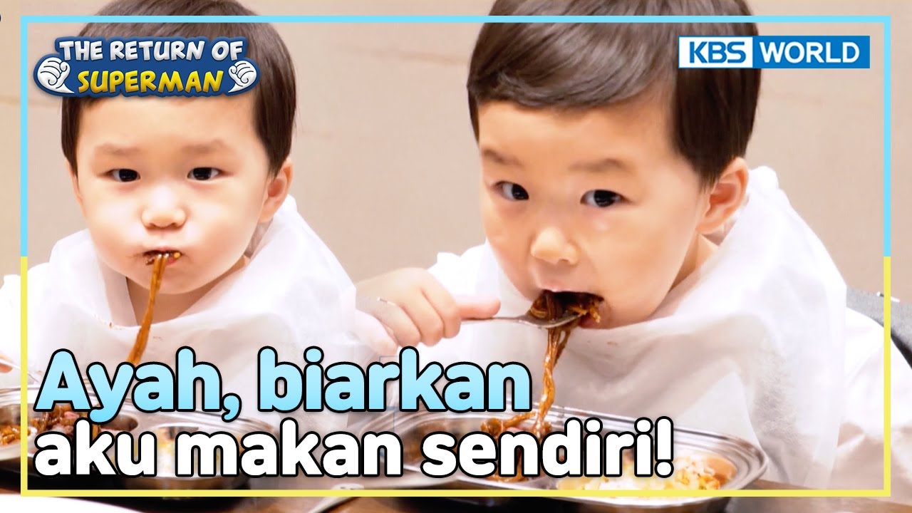 [IND/ENG] Eunwoo, jangan sampai belepotan di kemeja! | The Return of Superman | KBS WORLD TV 231210
