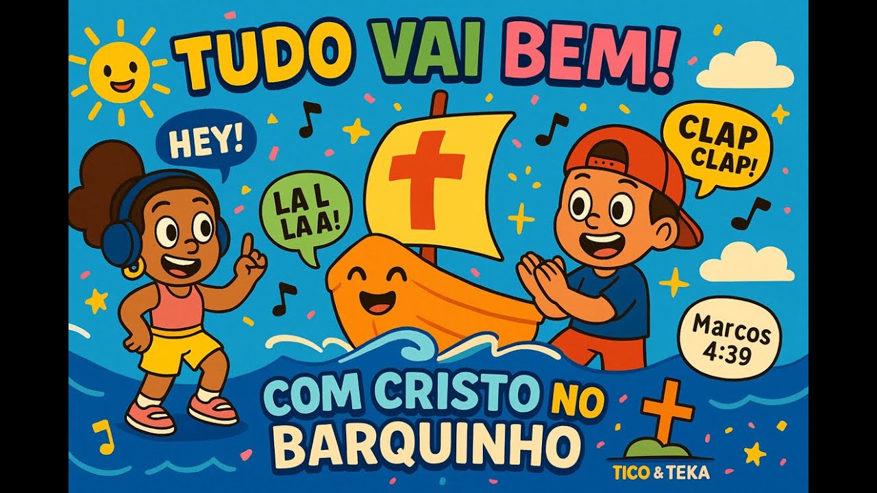 Com Cristo no Barquinho  | Musica infantil com Tico&Teka -BATUKIDS #musica #gospel #batukids #jesus