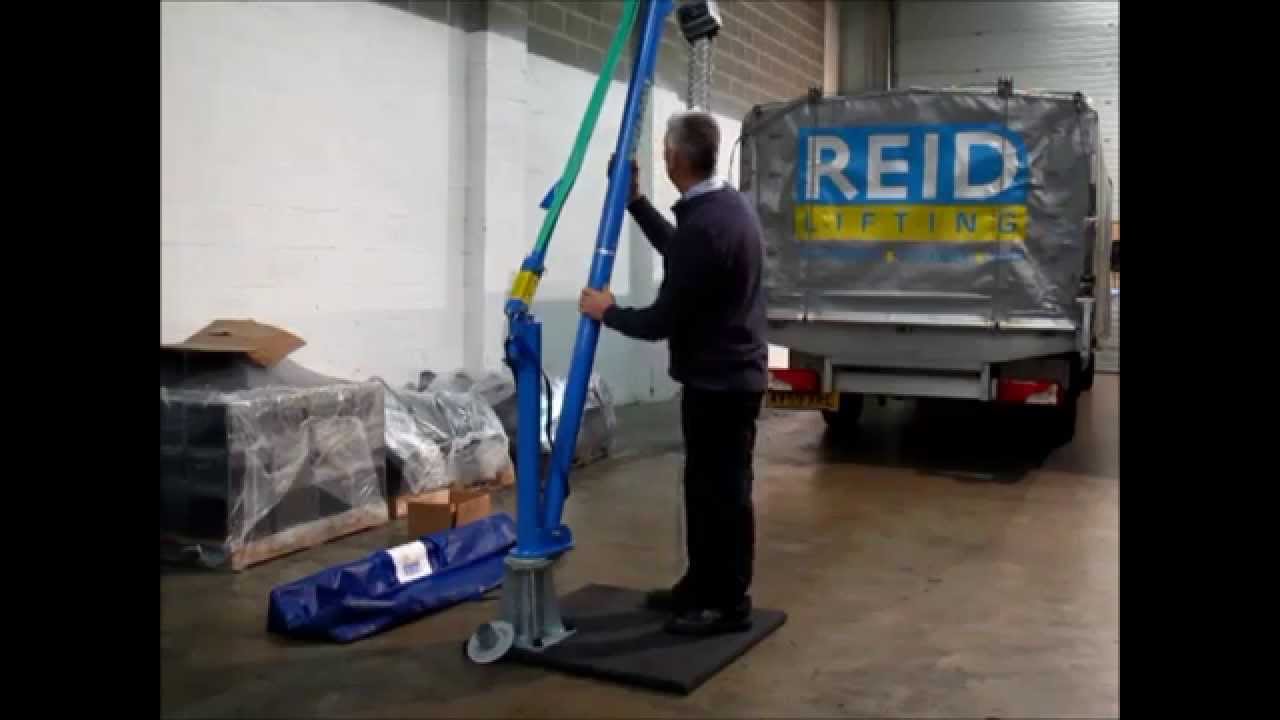 Portable DAVIT jib crane WLL 500KG Assembly Video