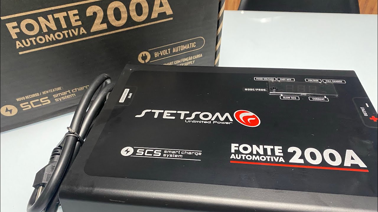 FONTE STETSOM 200A LAN&Ccedil;AMENTO NOVO SISTEMA INTELIGENTE DE CARREGAMENTO! #stetsom #somautomotivo