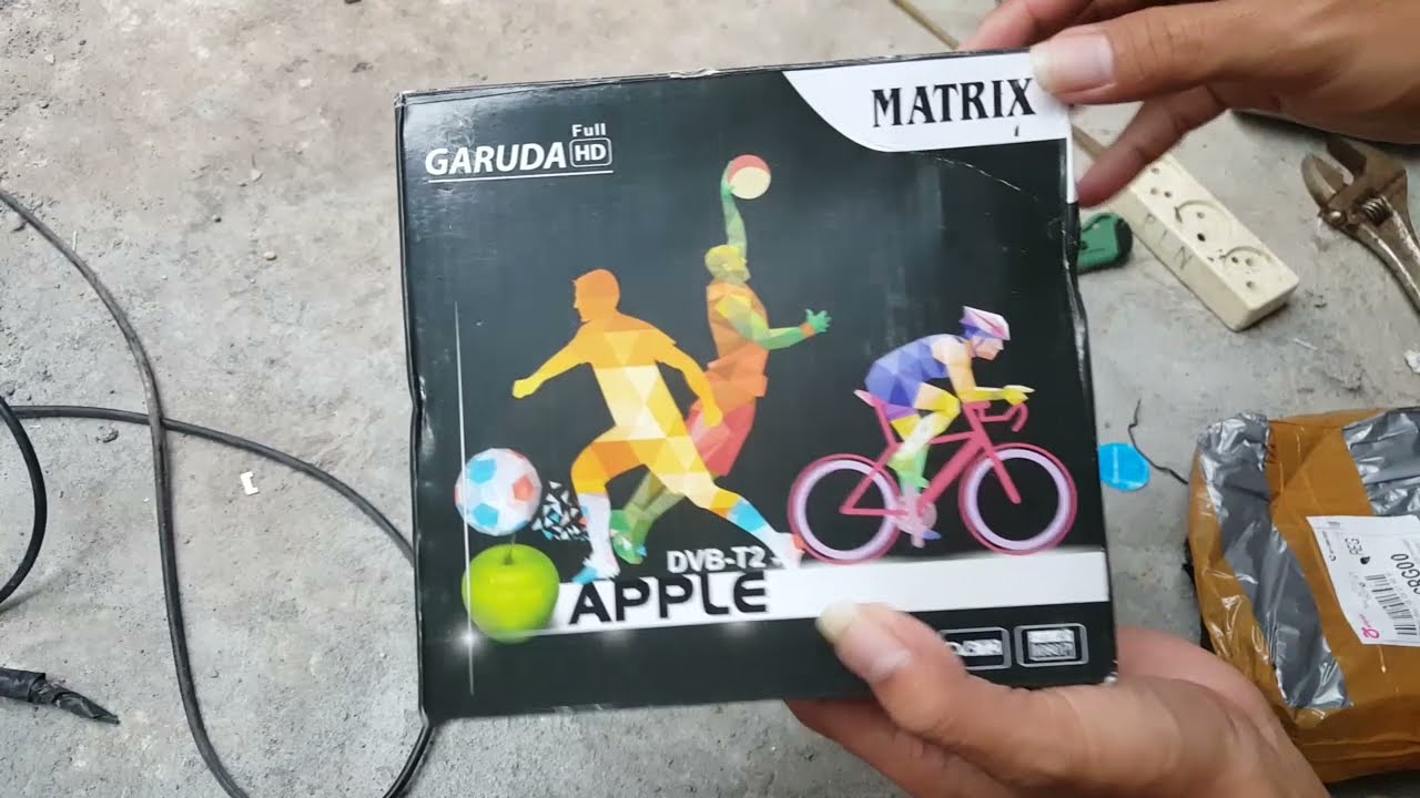 Unboxing STB DVB T2 MATRIX GARUDA HD APPLE