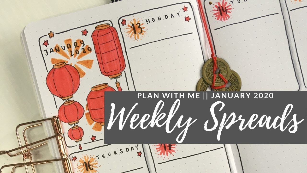 Plan With Me || January 2020 Bullet Journal Weekly Spreads