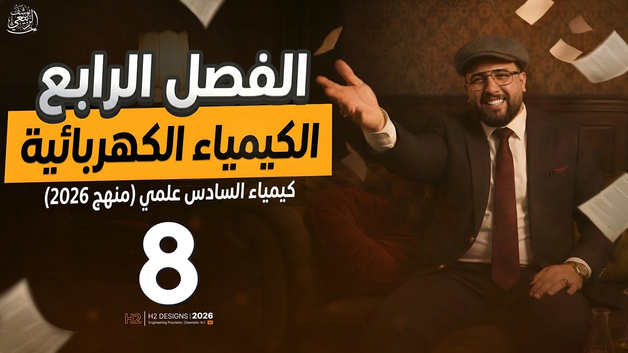 المحاضرة الثامنة -الفصل الرابع-الكيمياء الكهربائية -معادلة نيرنست -سادس الاعدادي تصوير 2026