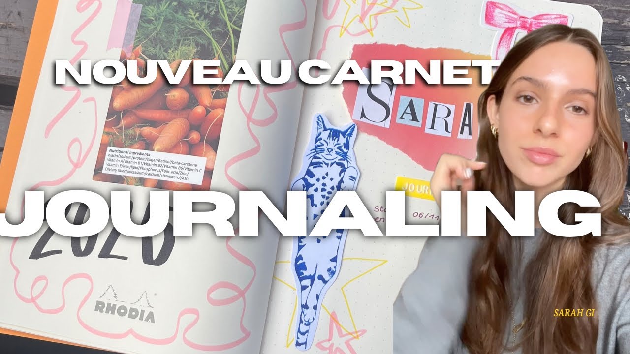 C'EST LE MOMENT D’OUVRIR UN NOUVEAU CARNET… 📓😻PREMIÈRE PAGE DE MON NOUVEAU JOURNAL- JOURNALING
