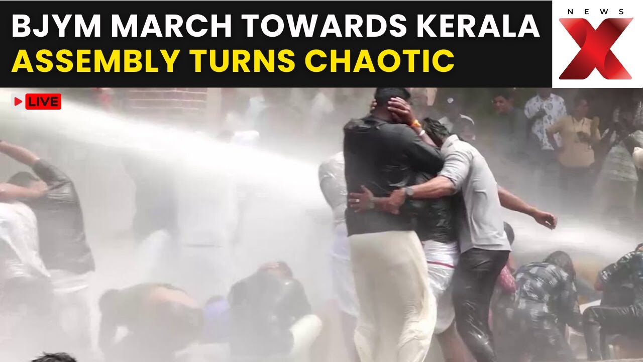 Kerala LIVE: Water Cannons Fired As BJYM Protests Rock Kerala Assembly | Sabarimala Gold Theft Case