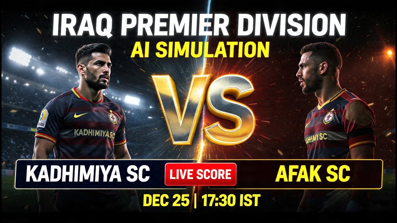 🔴 Kadhimiya SC vs Afak SC | AI Simulation | Live Score | F&uacute;tbolStream360
