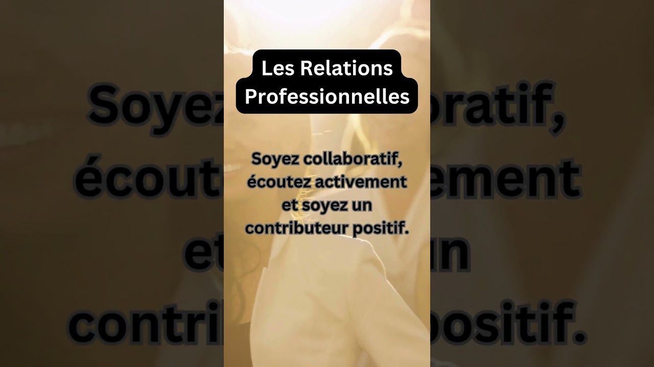 Les relations professionnelles