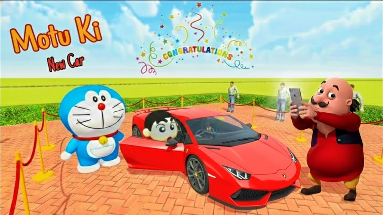 Motu Purchase New Lamborghini 🚗& Police Car 💥🚑 Motu And Shinchan 💥 Indian Theft Auto Simulator