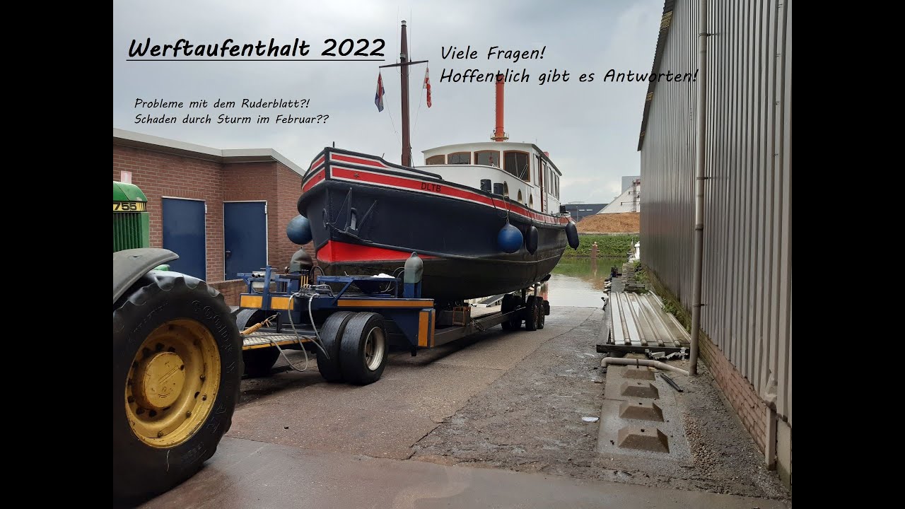 MS Pandora Werftaufenthalt  Juni 2022 Ruderblatt, 