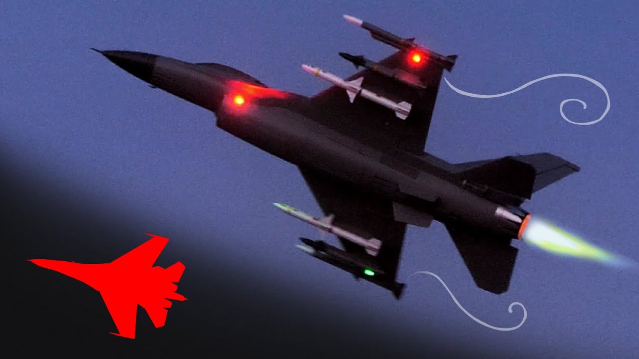 F-16 RC Jet Dusk Flight Show - Navigation Lights FTW!! ✈️ FMS 80mm EDF