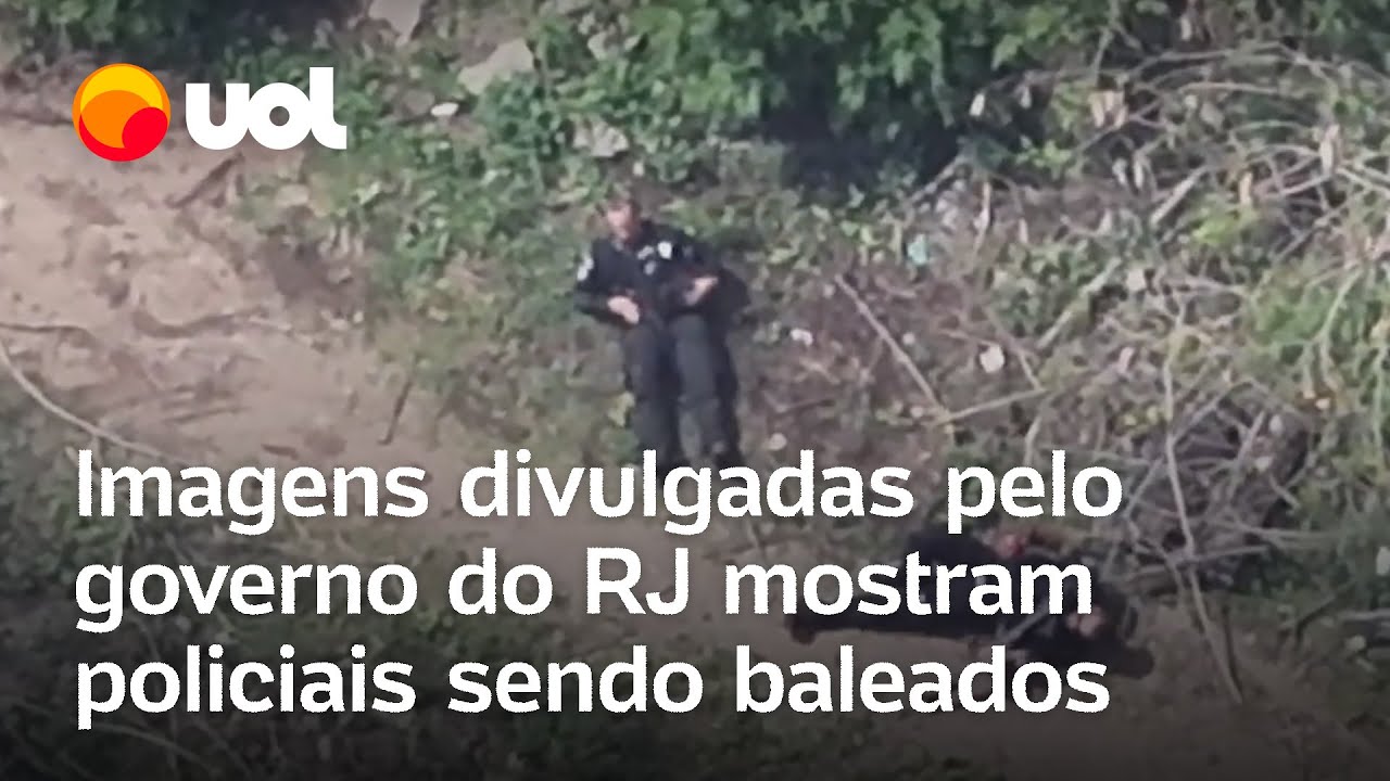 Opera&ccedil;&atilde;o no Rio: Imagens de drone mostram novos v&iacute;deos de policiais baleados por criminosos em mata