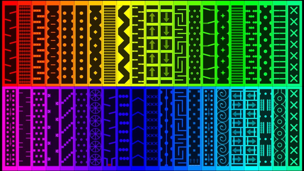 The Rainbow Road Race! - 40 Colors Marble Race In Algodoo