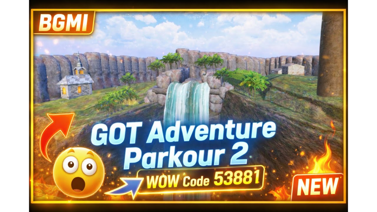🔥 GOT Adventure Parkour 2 😱 | BGMI WOW Mode Hard Parkour | WOW Code 53881 #bgmi #wowmode 