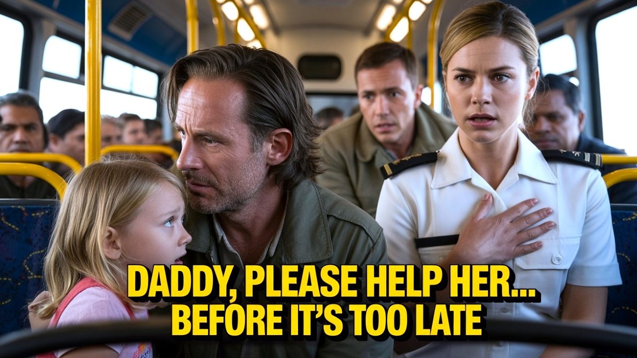 Daddy, Please Help Her—Single Dad Janitor Halted 2 Men on the Bus, Then a Navy Commander Arrived