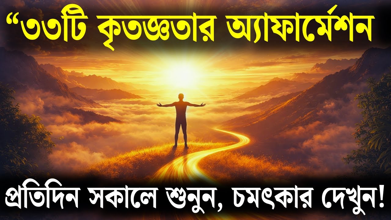প্রতিদিন সকালেই শুনুন – ৩৩টি শক্তিশালী কৃতজ্ঞতা অ্যাফার্মেশন | আধ্যাত্মিক সাফল্য