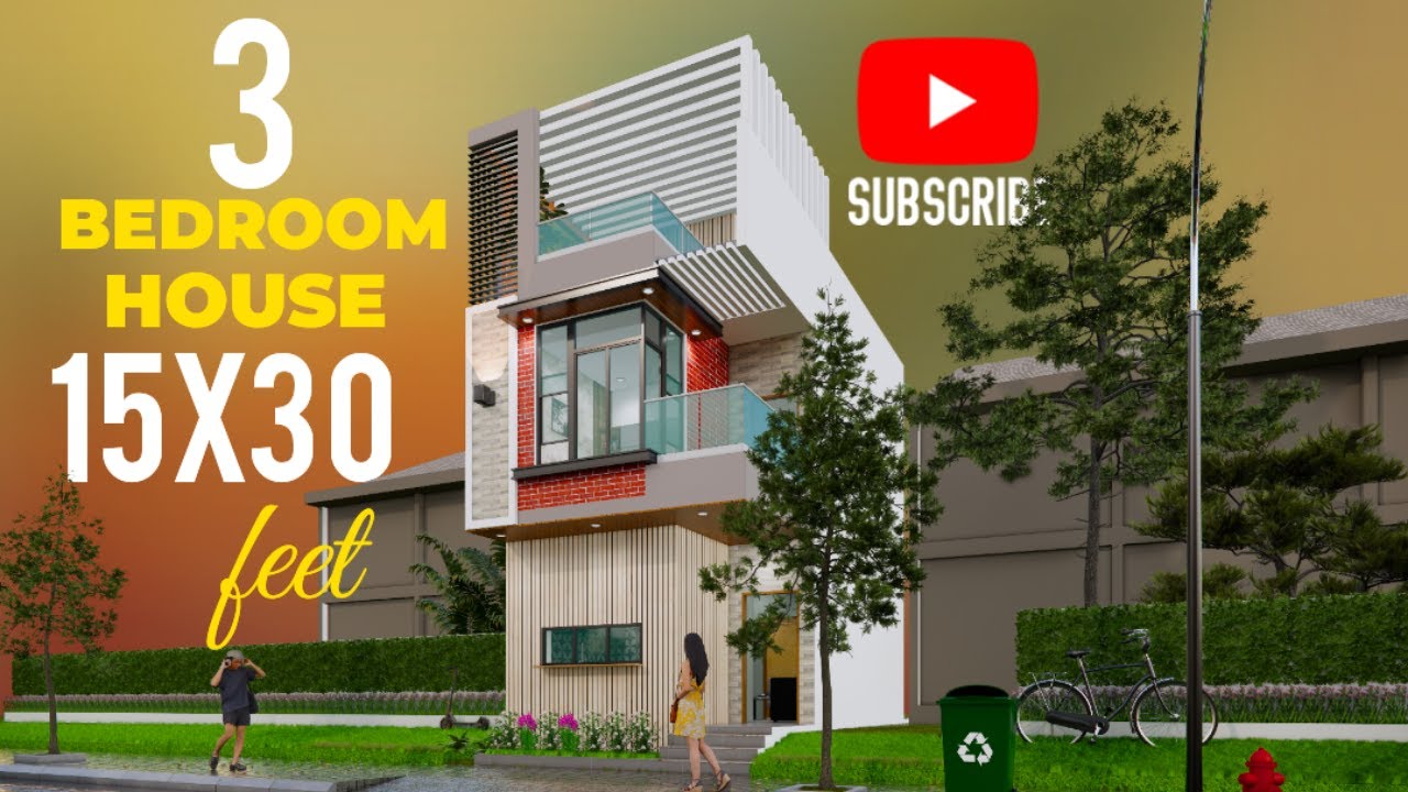 450 sqft house 15x30 feet small house design with 3 bedroom house plan#225