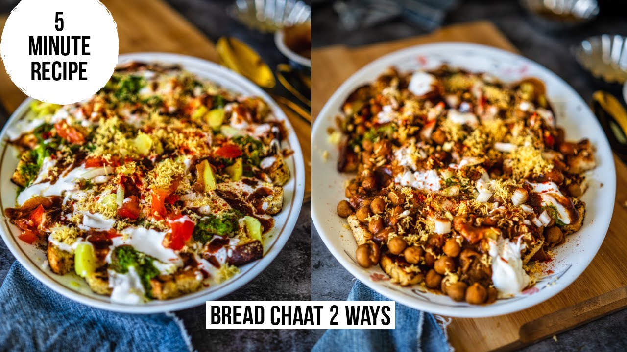 Bread Chaat 2 ways | Bread Dahi Chaat Recipe + Chana Chaat Recipe | 5 minute recipe | Chaat Recipes