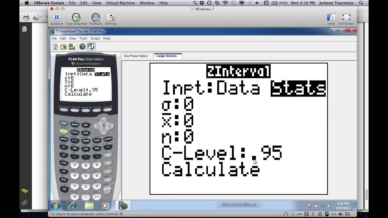 05 Using the TI 84 Calculator to Find Confidence Intervals