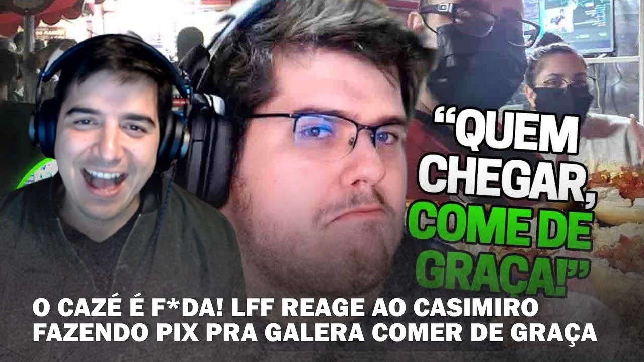 LFF REAGE AO CASIMIRO DANDO 5 MIL REAIS P/ BARRACA DE CACHORRO QUENTE E O FÃS COMENDO DE GRAÇA
