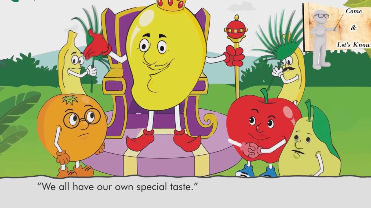 The King Of Fruits | Learn Fruits Names | Cartoons for Kids | Fruits For Children | Moral Stories