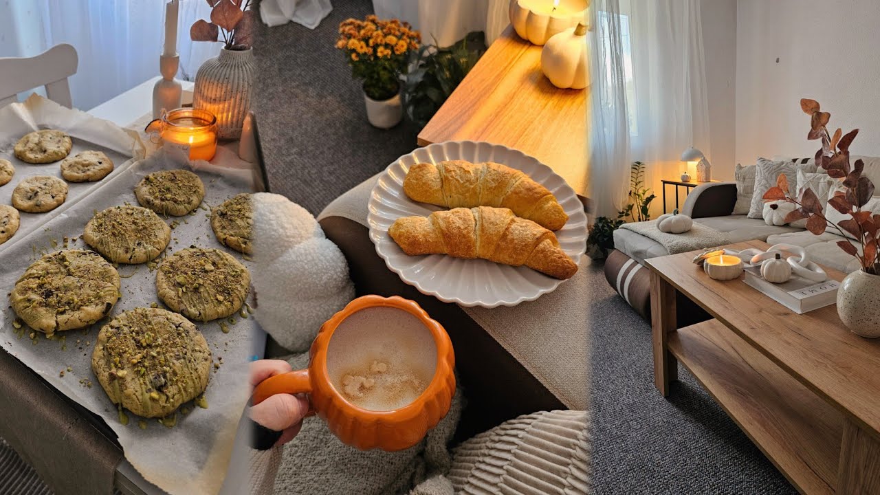 Октябрьские дни 🍂| Утренняя рутина в 7:00 🌧уютно и продуктивно, фисташковое печенье, шоппинг,готовка
