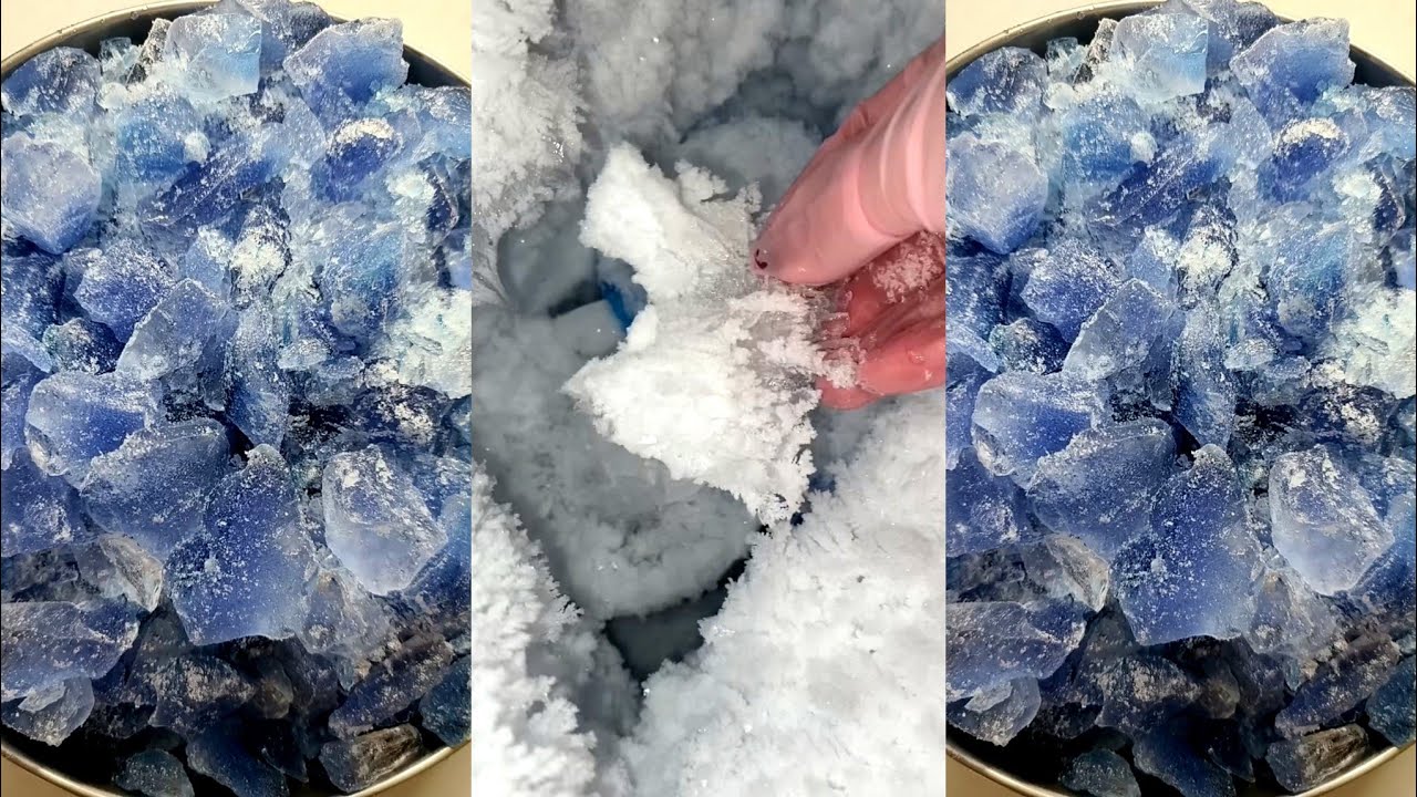 ASMR HARD ICE EATING MUKBANG / FREEZER FROST / CLEAR ICE / THIN ICE 