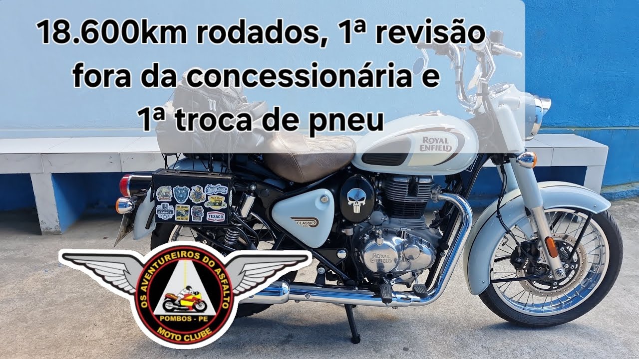 Classic 350 - 1ª revisão fora da concessionária, e troca de pneu. Oficina LATANOVA Recife-PE 