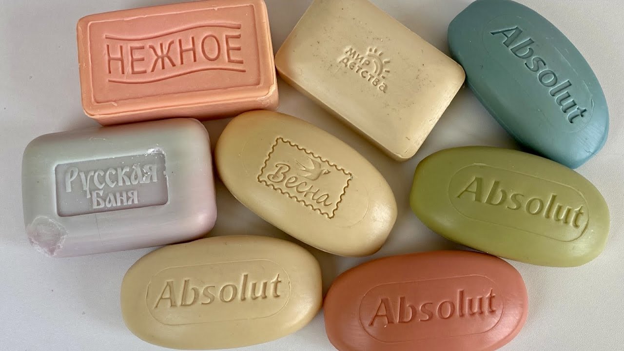 ASMR Soap. 🧼💖 Cutting rancid soap. Резка прогорклого мыла. Satisfying soap video.