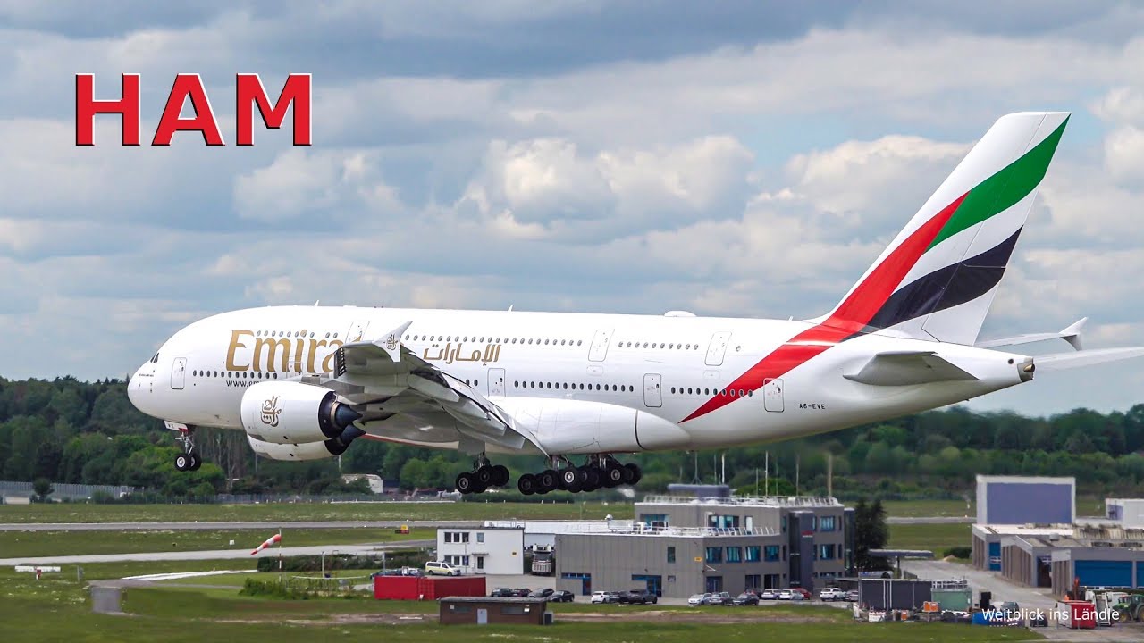 4K | Planespotting Hamburg Airport Heavy Traffic | 2x Emirates A380 | Low Approach LH A320 and more…
