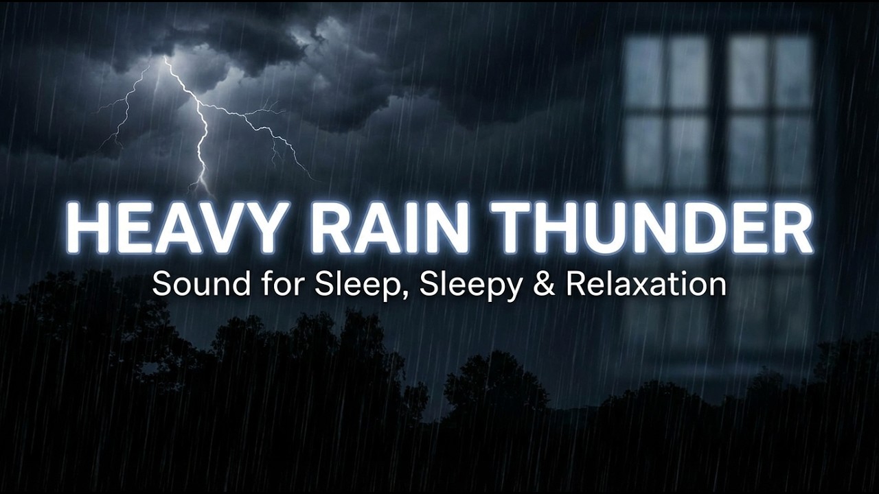 Stormy Night to Sleep Instantly, Deep Sleep | Heavy Rainstorm & Huge Thunder Sounds on Forest House