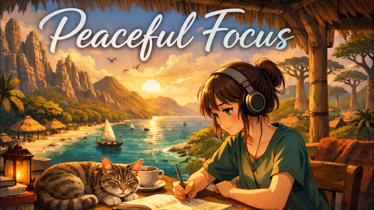 Peaceful Focus - Lofi Beats for Deep Work & Study | 1 Hour Relaxing Chillhop for Productivity & Calm