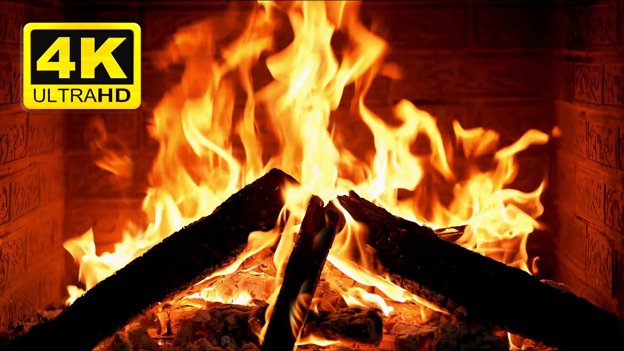 🔥 Cozy Fireplace 4K (12 HOURS). Fireplace with Crackling Fire Sounds. Fireplace Ambience
