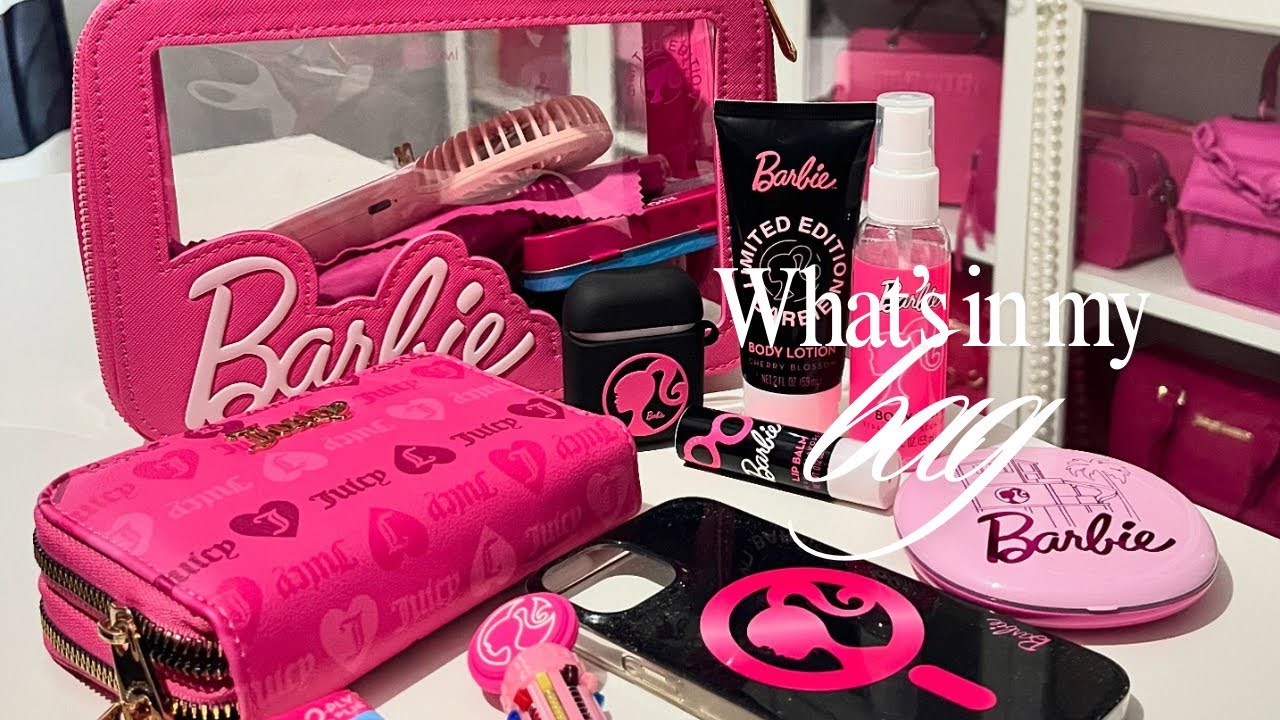 What’s in my bag|| This weeks carry+ Barbie themed 💖 #whatsinmybag #purse #barbie