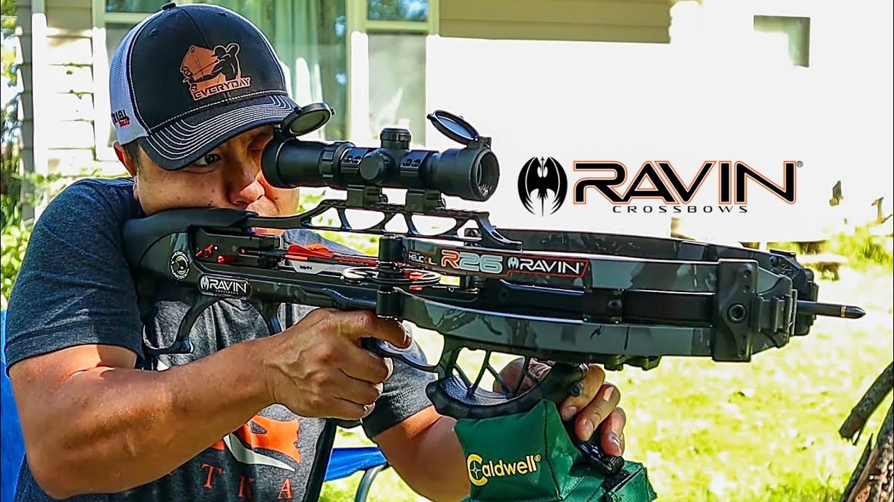Арбалет Ravin R26 — как прицелиться — бонусный раунд на 90 ярдов!!!