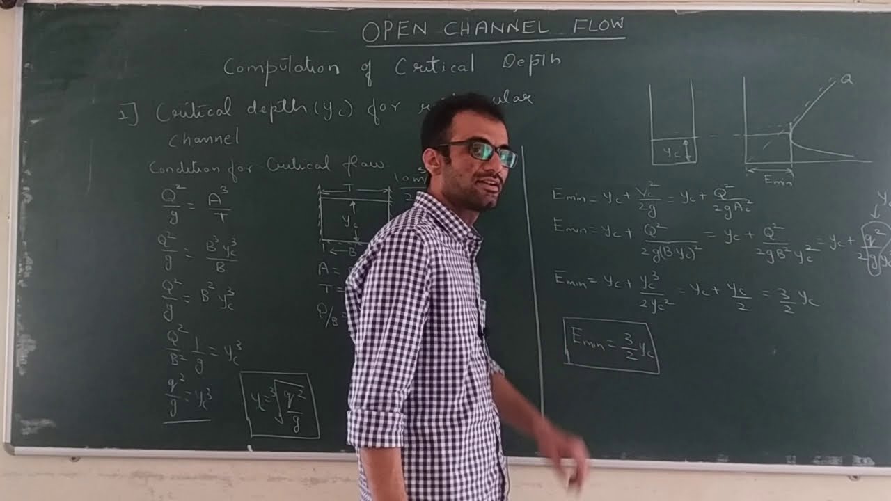 Open Channel Flow - 29 [Critical depth computation, Section factor Z, Hydraulic exponent M]