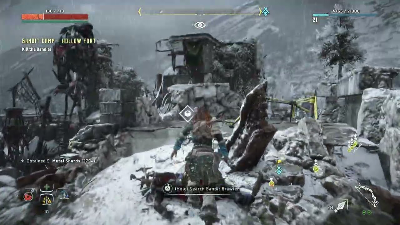 Horizon zero dawn-Hollow fort camp/level 25