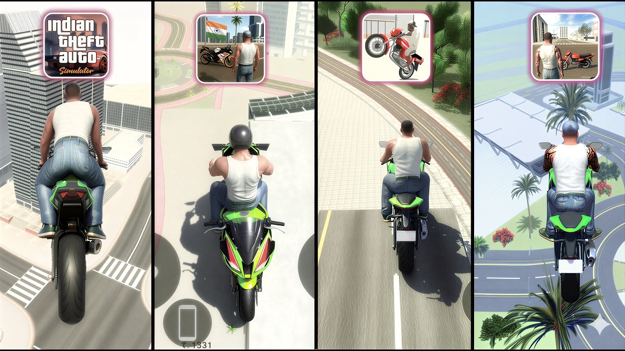 🤔Bike jump into top building in All GTA Games 🤫