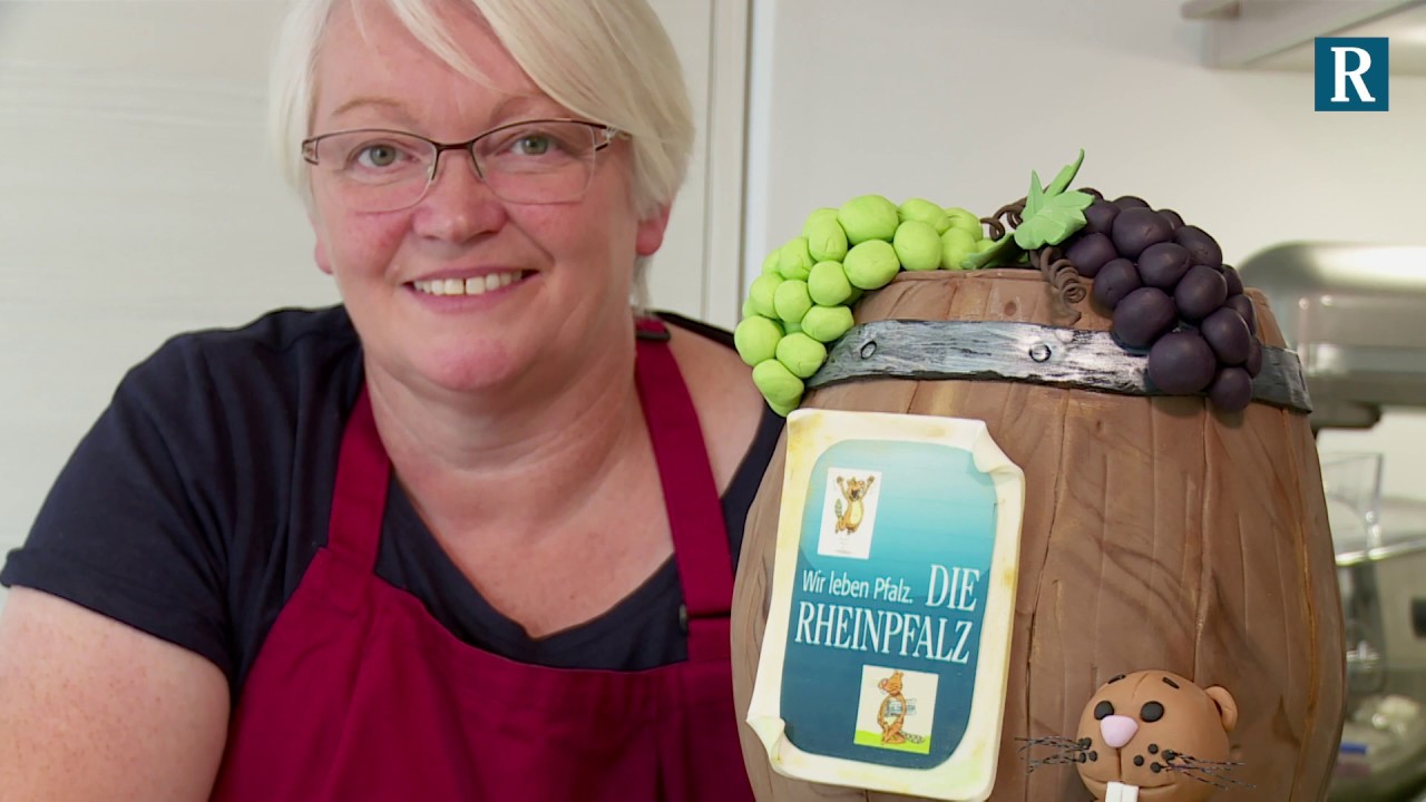Tortenkunst mit Gisela Temme: RHEINPFALZ-Weinfass-Torte
