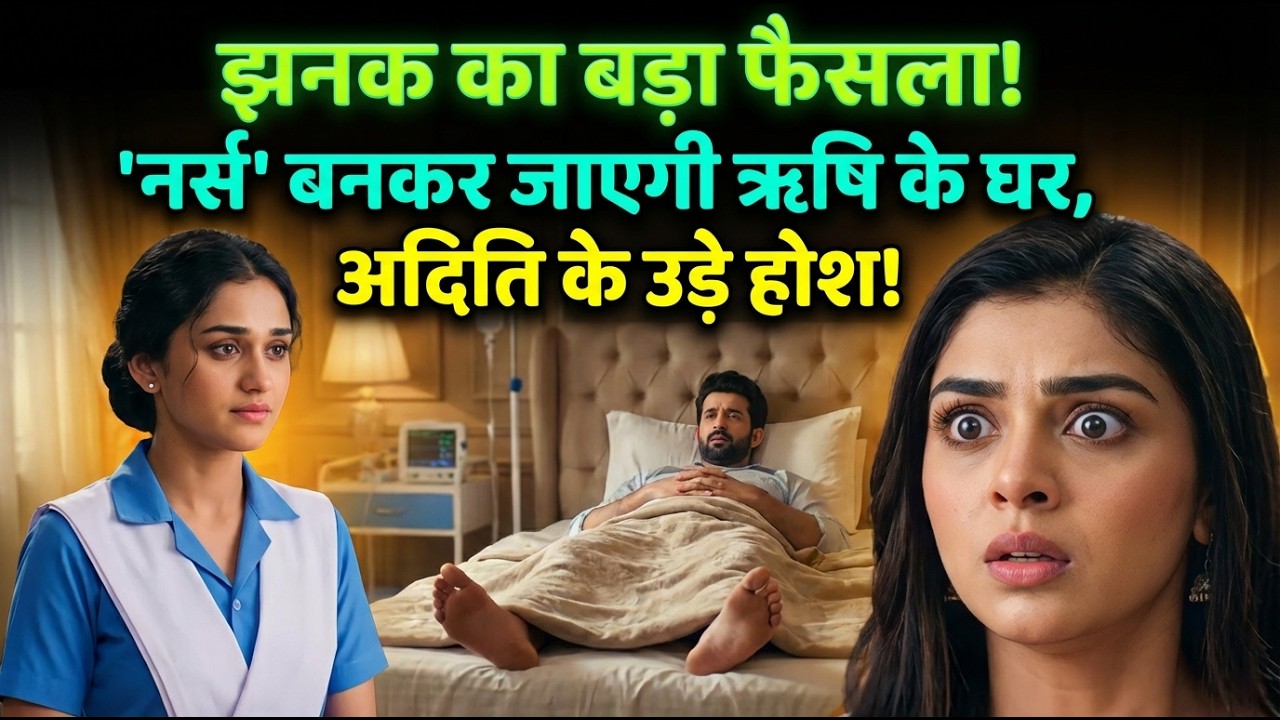 झनक का बड़ा फैसला! 'नर्स' बनकर जाएगी ऋषि के घर, अदिति के उड़े होश! #jhanakserialupdate #entertainment