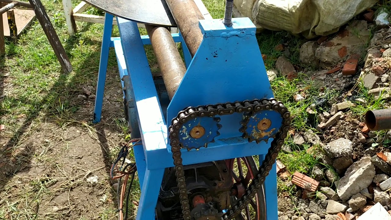 Cilindradora de chapa con motor monofásico