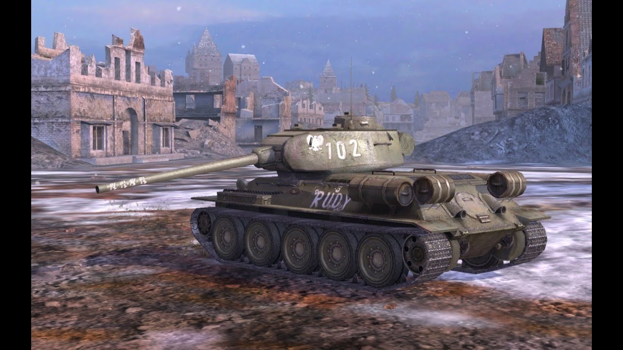 Берем 3 отметки на т 34-85 Рыжий | Tanks Blitz