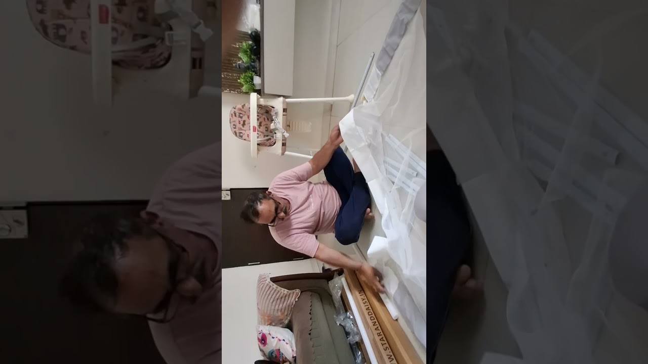 Unboxing StarAndDaisy bed guard rail  with T body support Frame for preventing baby to fall from bed