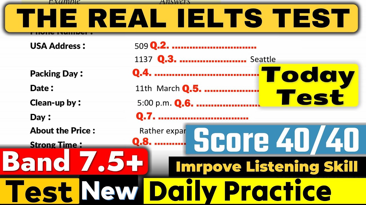 IELTS Listening Practice Test 2026 with Answers | 07.09.2026