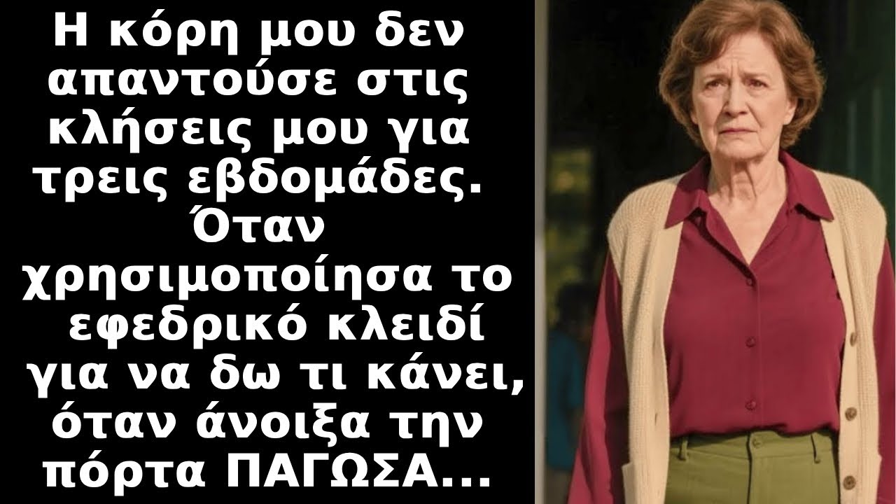 Η κόρη μου δεν απαντούσε στις κλήσεις μου για εβδομάδες.Όταν χρησιμοποίησα το εφεδρικό κλειδί..ΣΟΚ!